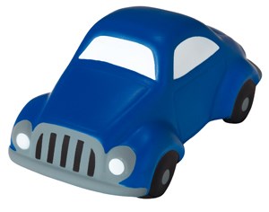 Anti Stress Auto in der Farbe blau, dieses Anti Stress Auto kann mit Ihrer Werbung bedruckt werden.
