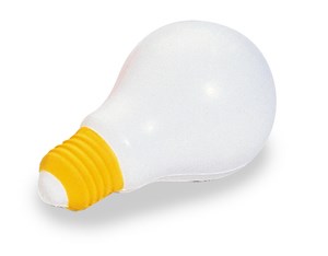 Antistress Glühbirne günstig kaufen, diese Antistress Ball Glühbirne können wir mit Ihrer Werbung oder Ihrem Logo bedrucken