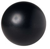 Antistressball in der Farbe Schwarz mit Ihrer Werbung oder Ihrem Logo bedruckt